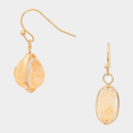 Semi precious stone earrings