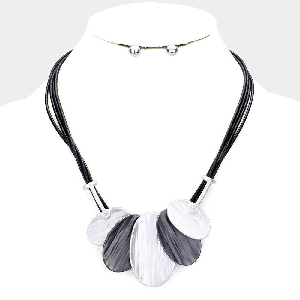 Vegan sales leather necklace