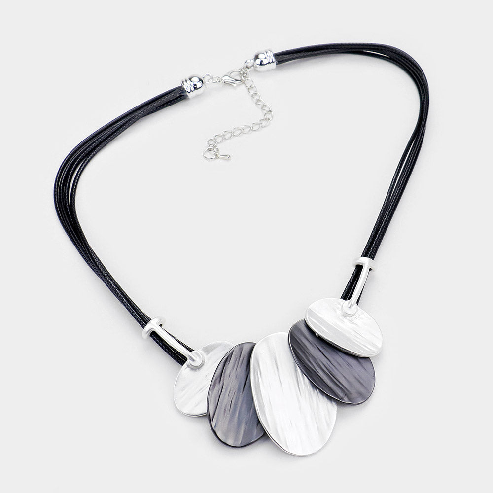 Vegan leather cheap necklace