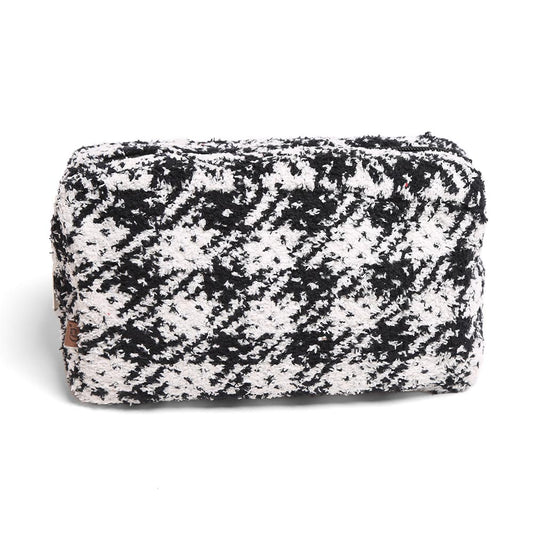 Buffalo Check Travel Pouch Large Blk/WHT