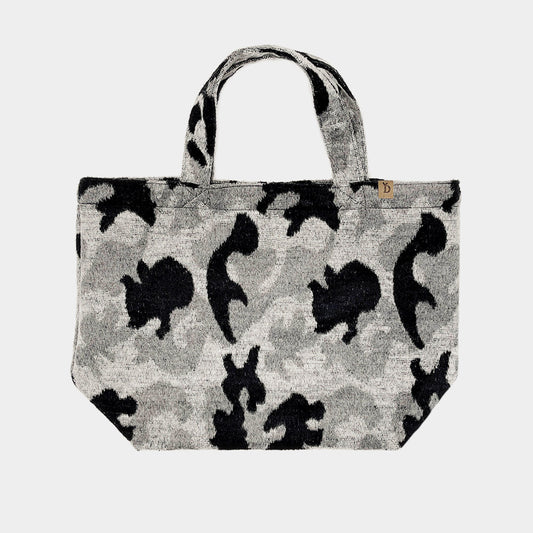 Camouflage Patterned Tote Bag Gray