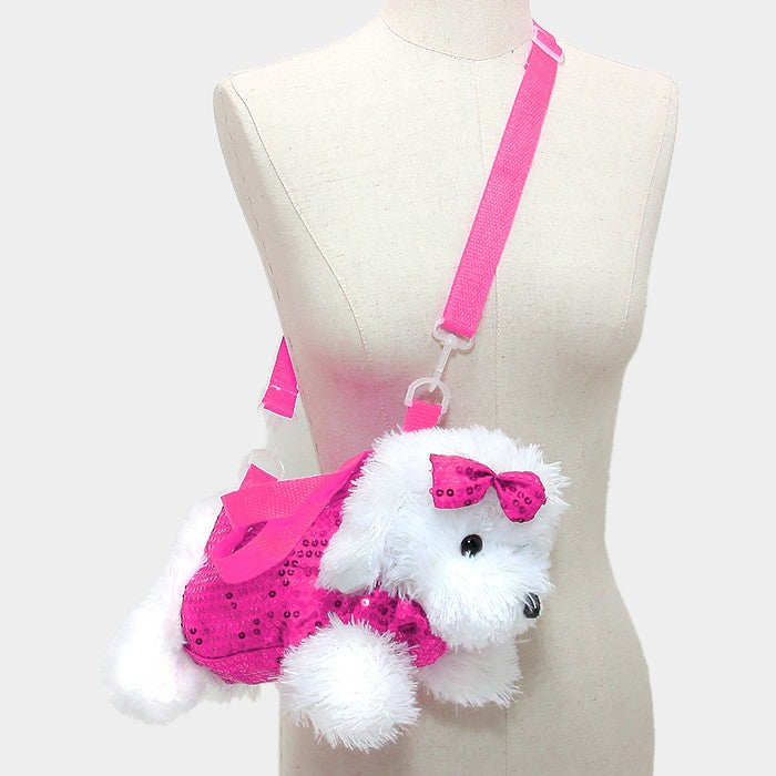 OFFICIAL NICI PUPPY Dog Purse Bag Brown Plush Kids Soft Stuffed Toy Animal  $22.00 - PicClick AU
