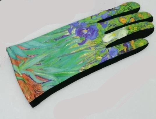 ART SMART TOUCH GLOVES "Van Gogh Art Gloves Irises" PRINT