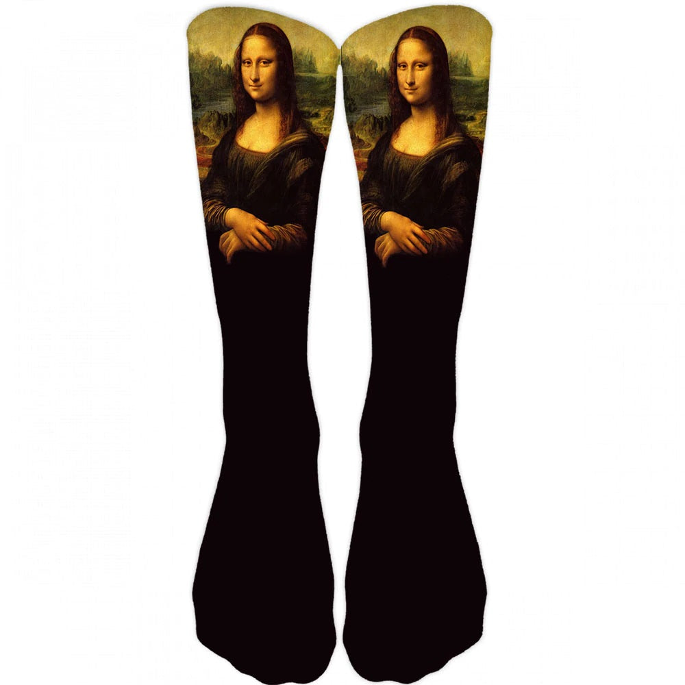 Oil Painting Art Socks Women's Fashion Socks Da Vinci Mona Lisa