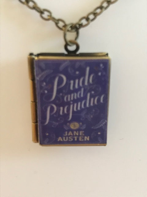 Book Locket "Pride & Prejudice" Necklace Bronze