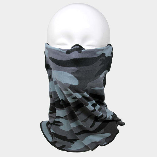 Fashion Camo Print Seamless Tube Scarf Face Mask