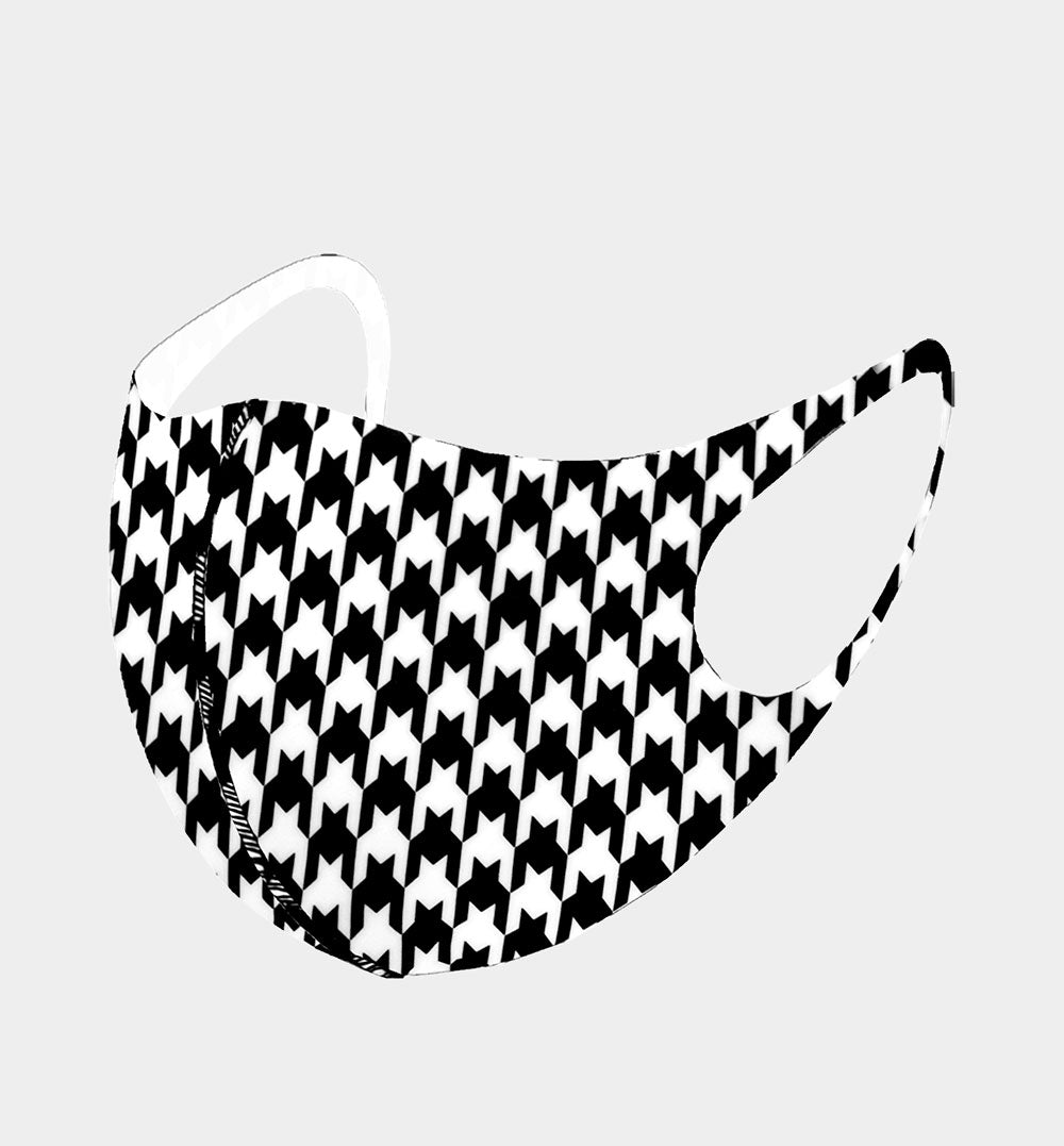 Fashion Fabric Hound Tooth Print Face Mask