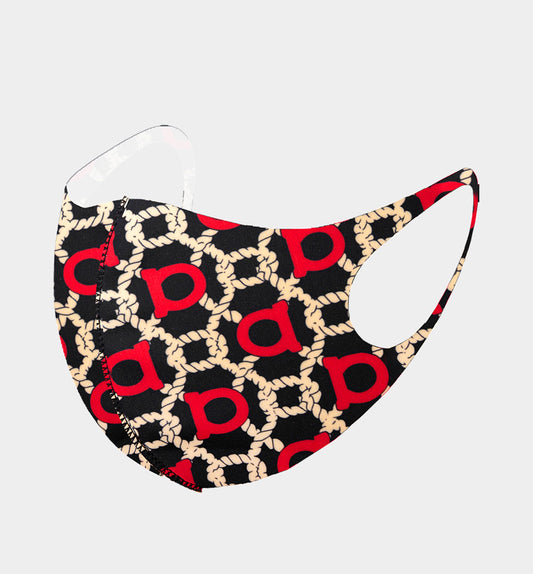 Fashion Fabric Rope Pattern Print Face Mask