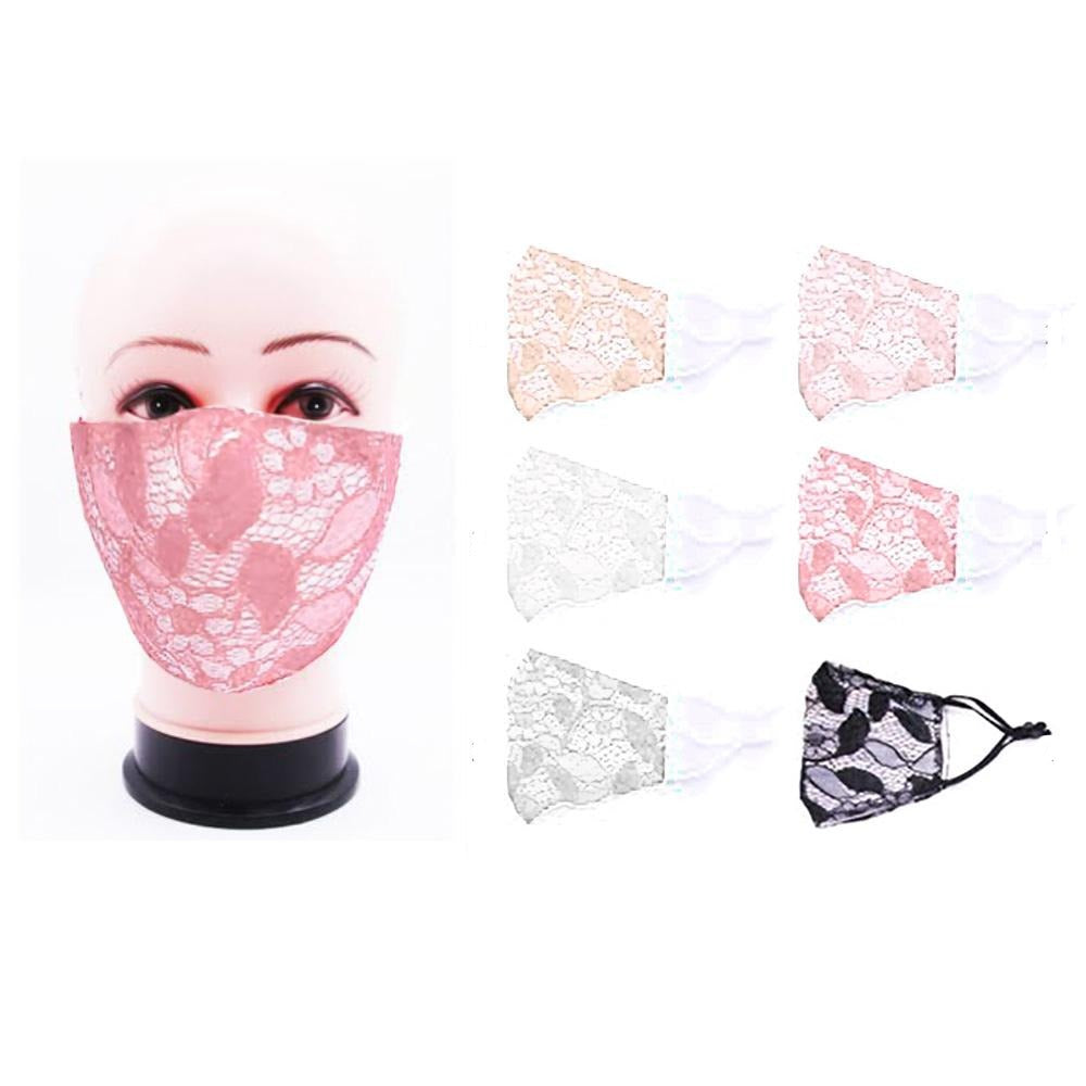 Laced Mesh Cotton Lining Fashion Face Masks