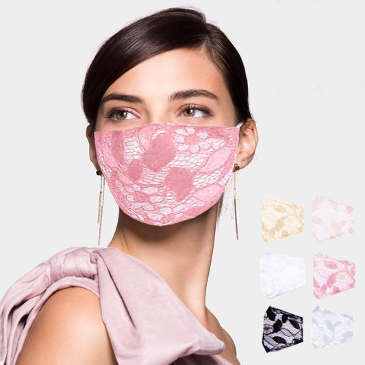 Laced Mesh Cotton Lining Fashion Face Masks