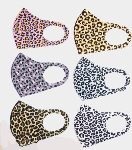 Fun Graphic Print Face Mask Leopard