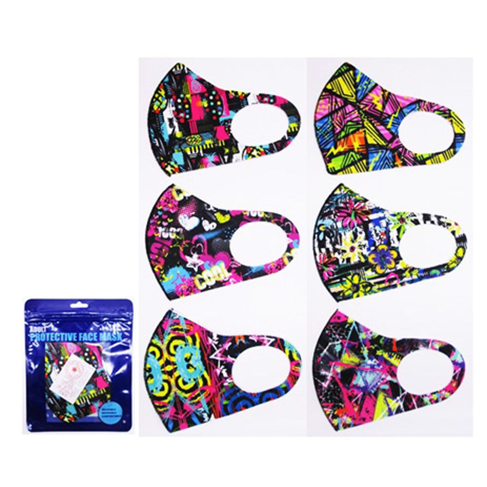 Fun Graphic Print Face Mask Geometric