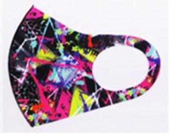 Fun Graphic Print Face Mask Geometric