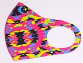 Fun Graphic Print Face Mask Camouflage