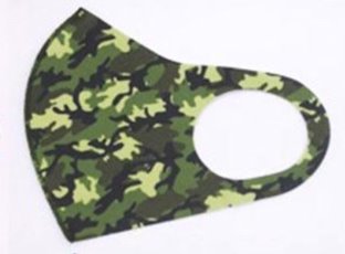 Fun Graphic Print Face Mask Camouflage