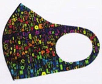 Fun Graphic Print Face Mask Letter