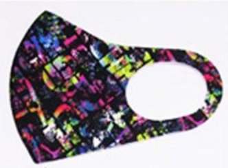 Fun Graphic Print Face Mask Letter