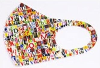 Fun Graphic Print Face Mask Letter