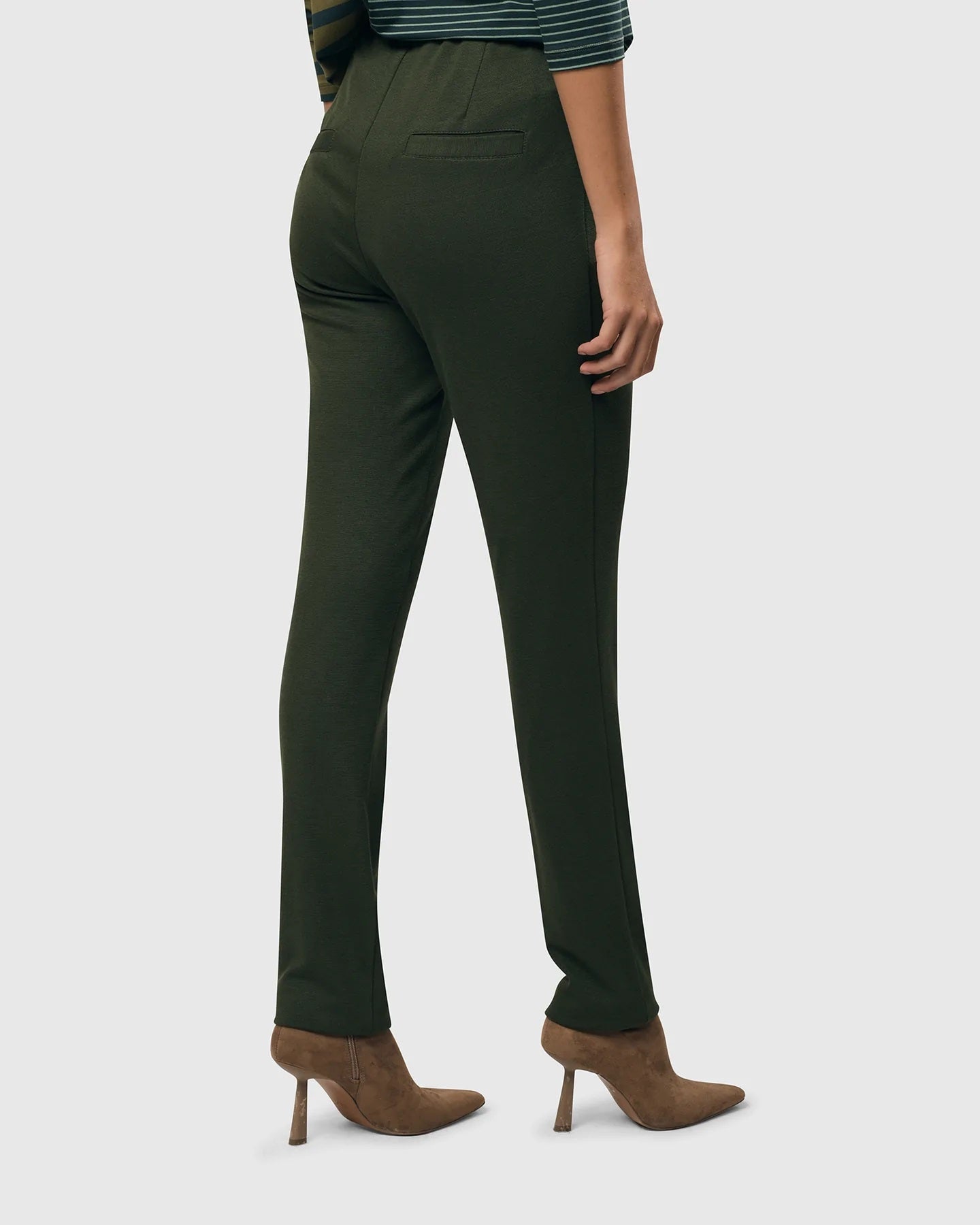 Essential Slim Pants in Green by Alembika