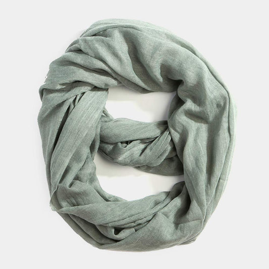 Infinity Cotton Scarf -OLIVE