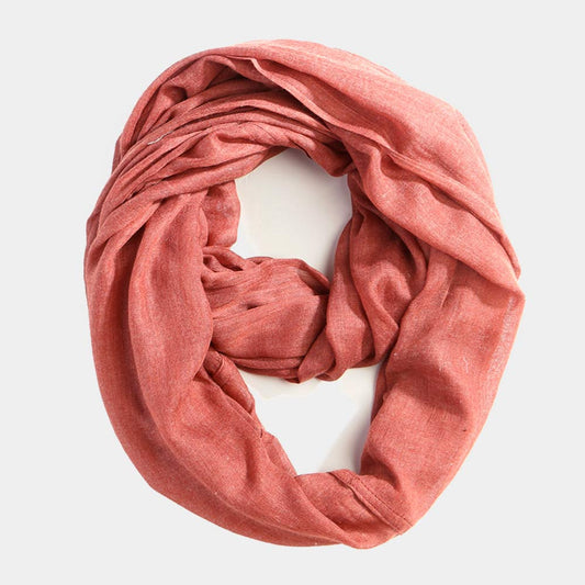 Infinity Cotton Scarf-RED
