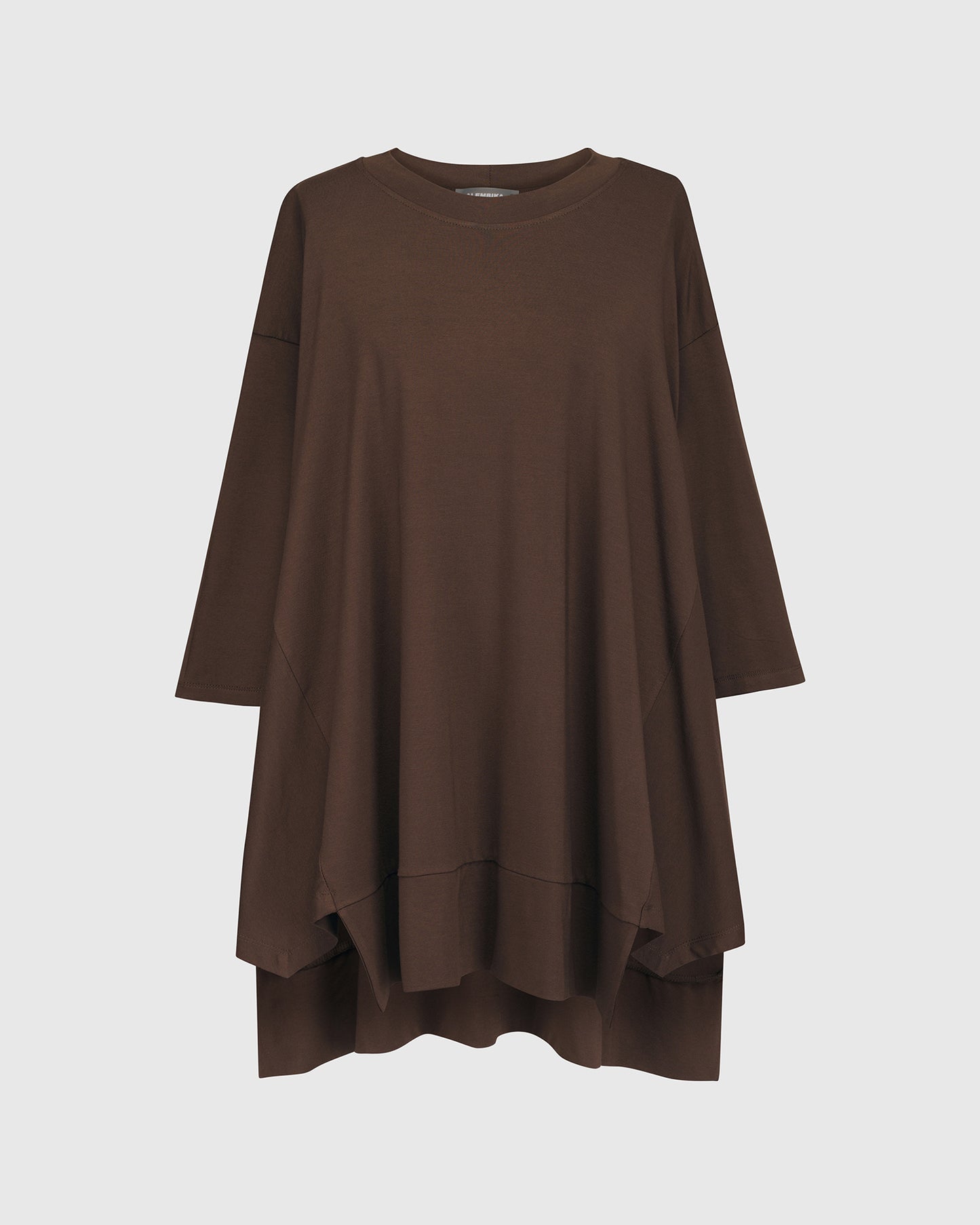 Essential Oversized Trapeze Top, Coffee by Alembika