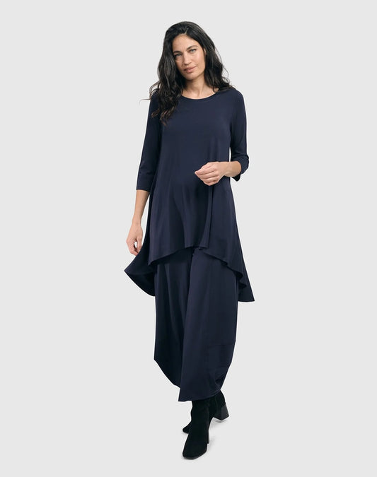 Essential Swing Tunic Top, Navy By Alembika