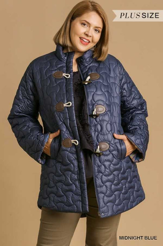 PLUS Size Quilted Zip Up Fay Jacket by Vanilla