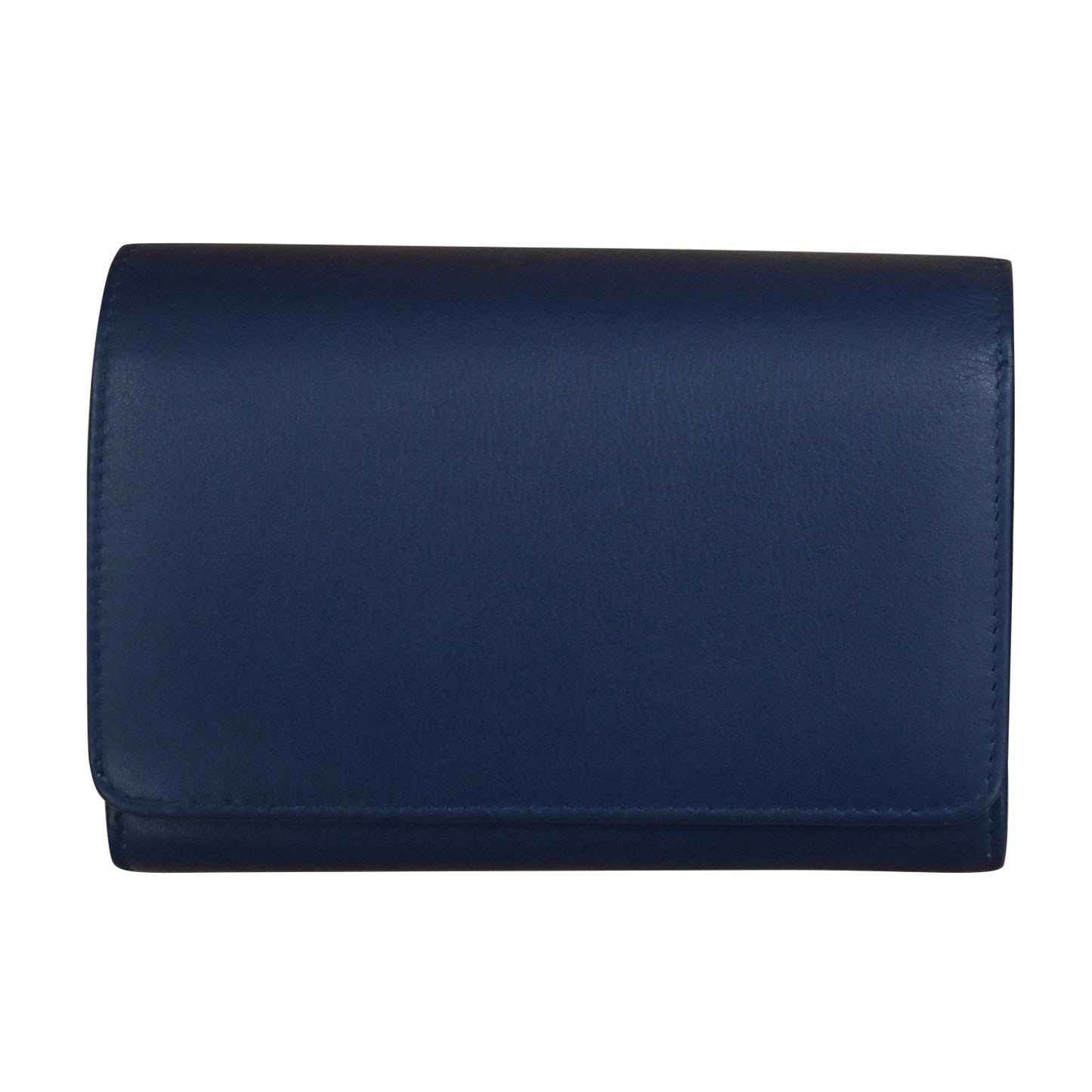 Leather French Wallet Navy