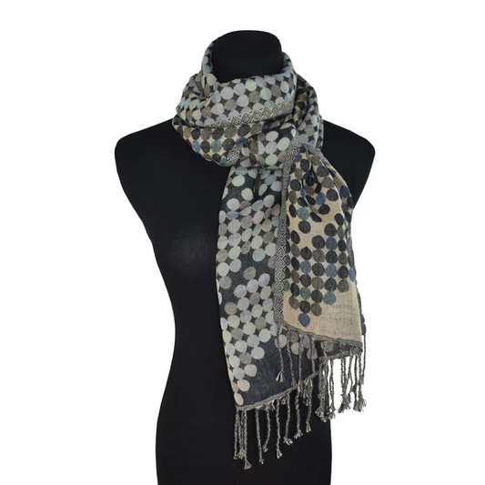 Highspire Dotted Scarf Black by Dupatta