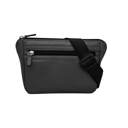 Leather Waist Pouch (Fanny Pack) Black