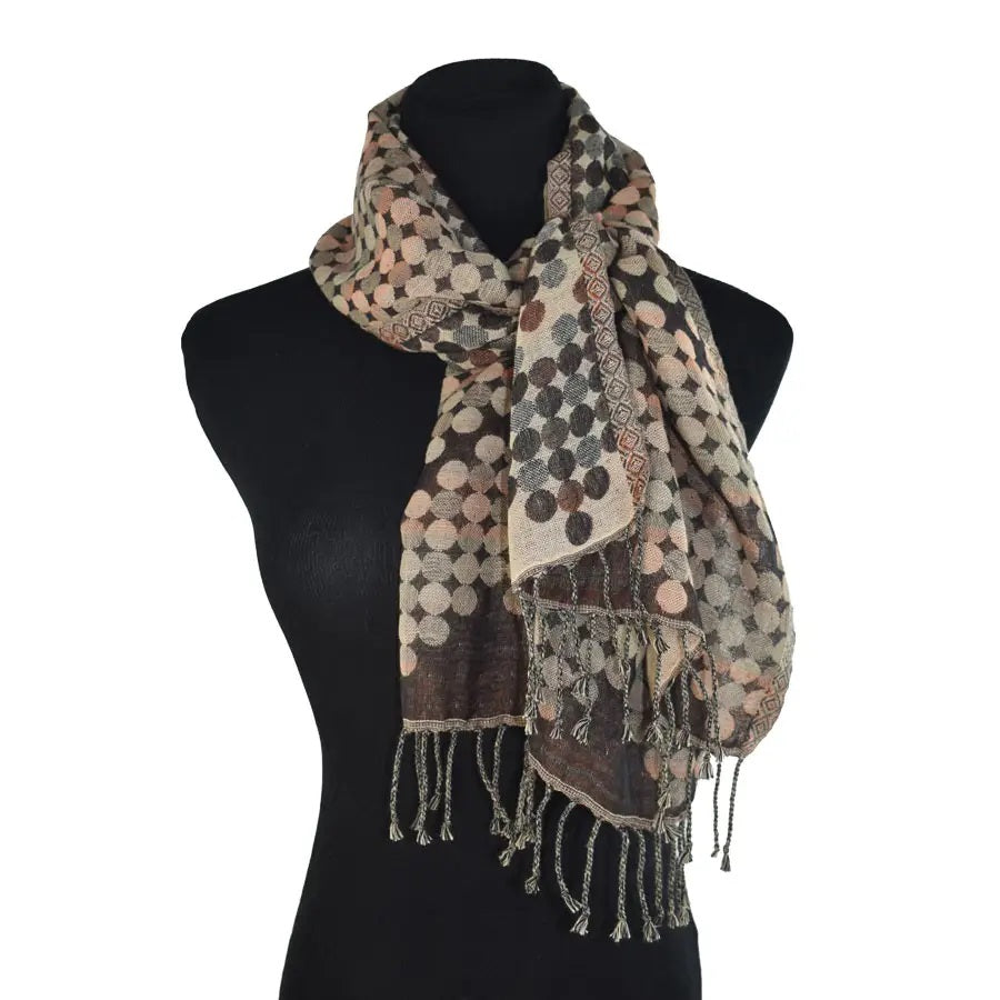 Highspire Dotted Scarf Brown by Dupatta