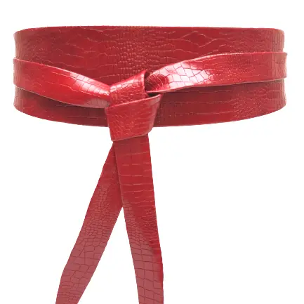 Wrap Croco Belt - Red O/S