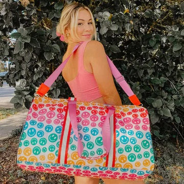 HAPPY FACE TRAVEL Duffle Bag OR WEEKENDER BAG