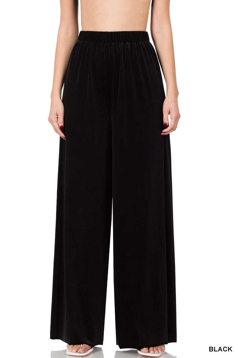 VELVET WIDE LEG PANTS by Vanilla